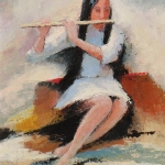 Flötenspielerin
